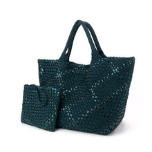 Load image into Gallery viewer, Emerald Oversized Woven Tote
