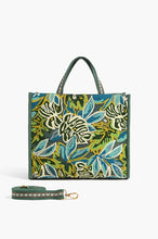 Load image into Gallery viewer, Evergreen Monstera Embellished Square Tote
