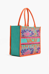 Vacay Embellished Square Tote