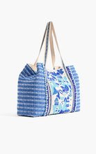 Load image into Gallery viewer, Silver Lake Blue Embellished Market Tote
