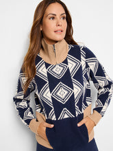 Load image into Gallery viewer, Nic &amp; Zoe - Double Diamond Half Zip
