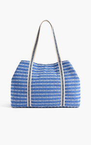 Silver Lake Blue Embellished Market Tote