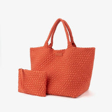 Load image into Gallery viewer, Parker &amp; Hyde -  Oversized Woven Tote Burnt Orange
