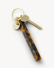 Load image into Gallery viewer, Bar Keychain in Classic Tortoise - Gold
