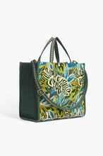 Load image into Gallery viewer, Evergreen Monstera Embellished Square Tote
