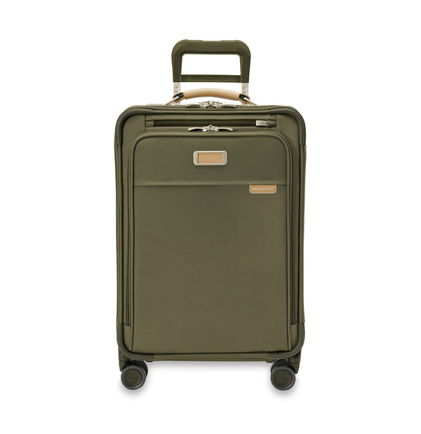 NEW Briggs Riley Baseline Essential Carry On Spinner Olive